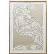 Quadro em canvas Lençóis A branco e bege 50X70 cm 