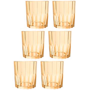 Jogo de copos em vidro rocks zaira gold 340 ml 6 peças 