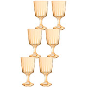 Jogo de taças de vidro para água zaira gold 350 ml 6 peças 