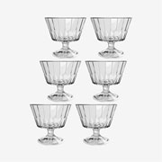 Jogo de taças de vidro para sobremesa zaira 280 ml 6 peças 