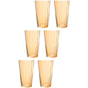 Jogo de copos em vidro long drink zaira gold 470 ml 6 peças 