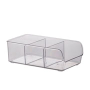Organizador de acrílico com divisorias Diamond 28x14x09 cm 
