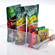Organizador de acrílico com divisorias Diamond 28x14x09 cm 