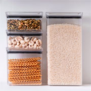 Pote de acrílico hermético retangular Lumini 580 ml 