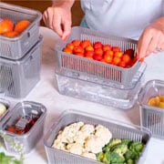 Organizador de acrilico Slim multiuso com cesto branco 1,780 litros 