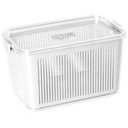 Organizador de acrilico Slim multiuso com cesto branco 4,470 litros 