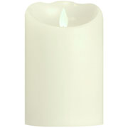 Enfeite vela em parafina com led amarela 10x15 cm. 