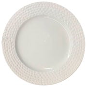 Prato de cerâmica raso Botânica branco 28 cm 