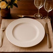 Prato de cerâmica raso Botânica branco 28 cm 