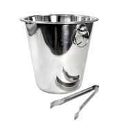 Balde de inox para gelo com pegador 04 litros 