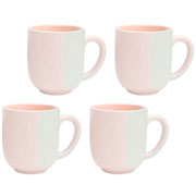 Jogo de canecas em cerâmica denny branco 300 ml 4 peças 