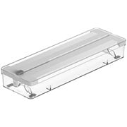 Organizador e cortador de rolos duplo Clear branco 37x12 cm 