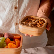 Bowl quadrado de bambu 12 cm 