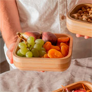 Bowl quadrado de bambu 16 cm 