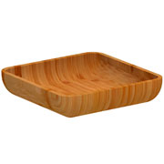 Bowl quadrado de bambu 21 cm 