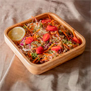 Bowl quadrado de bambu 21 cm 