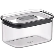 Pote hermético retangular de acrílico duo lock 650 ml 