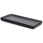 Prato de melamina Dual color retangular cinza  32x15 cm 