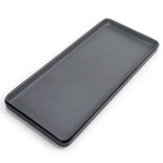 Prato de melamina Dual color retangular cinza  32x15 cm 