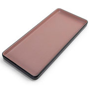 Travessa de melamina Dual color retangular nude 29x13 cm 