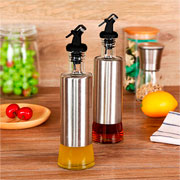 Azeiteiro e vinagreiro de inox bico dosador 300 ml 