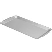 Bandeja retangular em inox classic 32x16 cm. 