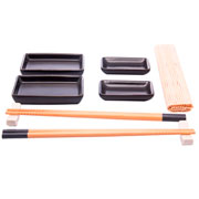 Conjunto para sushi de bambu e cerâmica Saitama 07 peças 