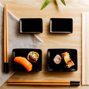 Conjunto para sushi de bambu e cerâmica Saitama 07 peças 