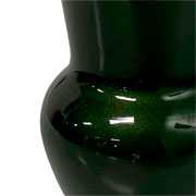 Vaso de vidro Marte verde cintilante 12x08 cm 