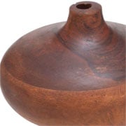 Mini Vaso de Madeira Bojudo Marrom 10x07 cm 