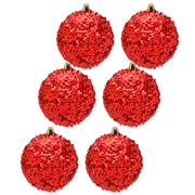 6 bolas natalinas 8,5 cm 