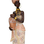 Africana em resina II marrom 08x39 cm 