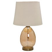Abajur de metal cúpula de linho bivolt dourado 36x59 cm 