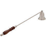 Abafador de vela em latão Classic com cabo de madeira 32 cm 