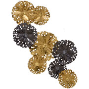 Adorno de metal Formas para parede dourado e preto 89 cm 
