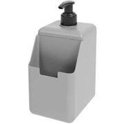 Dispenser de Polipropileno Single para detergente e bucha cinza 500 ml 