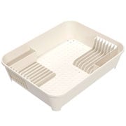 Escorredor de louças de polipropileno Basic bege 45x35 cm 