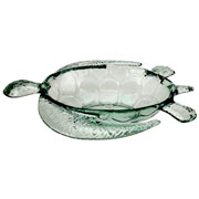 Saladeira em acrílico tartaruga verde 45 cm 