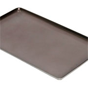 Bandeja de metal Fine retangular preta 29x17 cm 