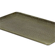Bandeja de metal retangular craquelado verde 29x17 cm 