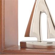 Aparador de livros em madeira barco prata 17x15x15 cm 