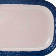 Bandeja de Melamina Retangular Trançada Azul 44x32 cm 