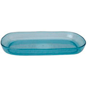 Bandeja de Acrílico Retangular Bolhas Azul 35x21 cm 