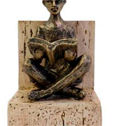 Aparador de livro de pó de pedra menino cobre 14x09 cm 