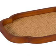 Bandeja de MDF formas Brisa de palha bege 40x28 cm 