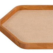 Bandeja de MDF Geométrica cestaria bege 39 cm 