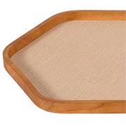 Bandeja de MDF Geométrica cestaria bege 44 cm 