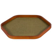 Bandeja de MDF Geométrica cestaria verde 44 cm 