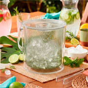 Balde para gelo com pegador acrílico bolhas verde 20x19 cm 