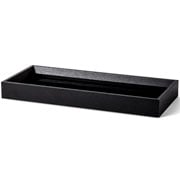 Bandeja de MDF com vidro preto 28x12x03 cm 